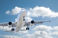 Takeoff plane in airport Royalty Free Stock Photo