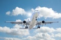 Takeoff plane in airport Royalty Free Stock Photo