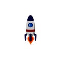 takeoff rocket colored icon. Element of UFO icon for mobile concept and web apps. Colored takeoff rocket icon can be used for web