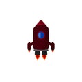 takeoff rocket colored icon. Element of UFO icon for mobile concept and web apps. Colored takeoff rocket icon can be used for web