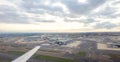 Takeoff From Rome Leonardo da VinciÃ¢â¬âFiumicino Airport Royalty Free Stock Photo