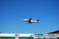 Takeoff to the Airport of Fiumicino - Rome Royalty Free Stock Photo