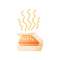 Takeout burger vector flat color icon