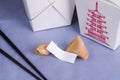 Takeout fortune Royalty Free Stock Photo