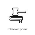 Takeover Panel icon. Trendy modern flat linear vector Takeover P Royalty Free Stock Photo