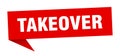 takeover speech bubble. takeover ribbon sign. Royalty Free Stock Photo