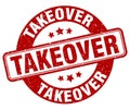 takeover stamp. takeover label. round grunge sign Royalty Free Stock Photo