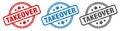 takeover stamp. takeover round isolated sign. Royalty Free Stock Photo