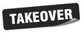 takeover sticker. takeover label Royalty Free Stock Photo