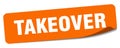 takeover sticker. takeover label Royalty Free Stock Photo