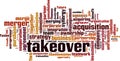 Takeover word cloud Royalty Free Stock Photo
