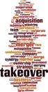 Takeover word cloud Royalty Free Stock Photo