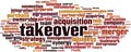 Takeover word cloud Royalty Free Stock Photo