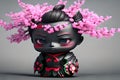 The Cherry Blossoms: Chibi Characters in Video Game with Generative AI Royalty Free Stock Photo