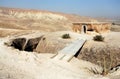 The stupa and harmika at Takht-e Rostam monastery in northern Afghanistan Royalty Free Stock Photo