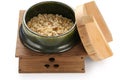 Takikomi gohan , japanese mixed rice Royalty Free Stock Photo