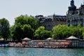 Taking a bath in the Limmat River in the middle of the City of ZÃÂ¼rich at the women bath