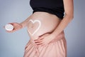 Taking care of unborn baby Royalty Free Stock Photo