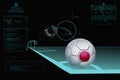 Taking a corner infographic with Japan soccer ball