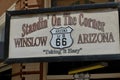 Taking It Easy Route 66 Sign. Winslow, Arizona, USA. June 12, 2014.