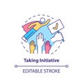 Taking initiative concept icon Royalty Free Stock Photo