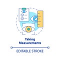 Taking measurements concept icon