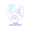 Taking measurements gradient concept icon