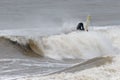 A Surfer taking a nosedive