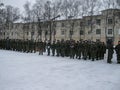 Taking the oath in the Russian military unit in Kaluga region.