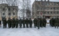 Taking the oath in the Russian military unit in Kaluga region.