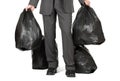 Taking out the trash Royalty Free Stock Photo