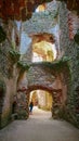 Taking photo of castle ruins of Krzyztopor, Ujazd, Poland