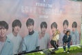 Taking Pictures At A Billboard Before The BTS Concert At The Ziggo Dome Amsterdam The Netherlands 2018 Royalty Free Stock Photo