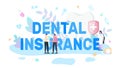 Taking Policy of Dental Insurance Vector Banner