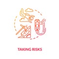 Taking risks concept icon