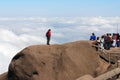 Taking Risky photos on yellow mountain