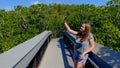 Taking selfies in Floridas nature - Mangrove Forest Trail