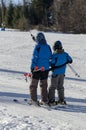 Taking the ski lift