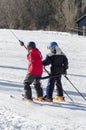 Taking the ski lift