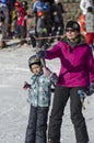 Taking the ski lift