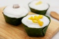 Tako, Traditional Thai pudding with coconut cream topping.