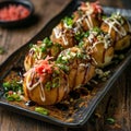Takoyaki, Japanese octopus balls 2 Royalty Free Stock Photo