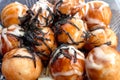 takoyaki, octopus balls, japanese food Royalty Free Stock Photo