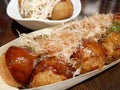 Takoyaki, Octopus balls, Japanese food Royalty Free Stock Photo