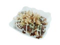 Takoyaki, octopus balls, japanese food on white background Royalty Free Stock Photo