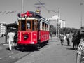 Taksim classical tramway, selective color