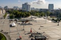 Istanbul city center, Taksim Square and Gezi Park aerial view. Popular touristic destination