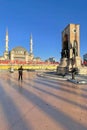 Early morning view from Taksim, Istanbul`s historical and touristic square.