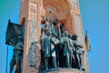 Taksim square and republic monument cumhuriyet aniti