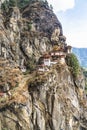 Taktshang Goemba or Tiger's nest Temple on mountain, Bhutan Royalty Free Stock Photo